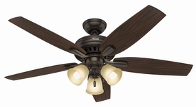 Newsome 52"Ceiling Fan Premier Bronze home cooling fans in medium size