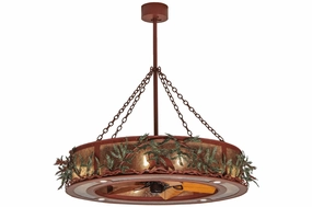Northwoods Bear 12 Light Chandel-Air decorative fandeliers with lights