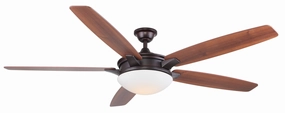 Novato 52"Ceiling Fan Oiled Bronze medium electric fans for multi-room use
