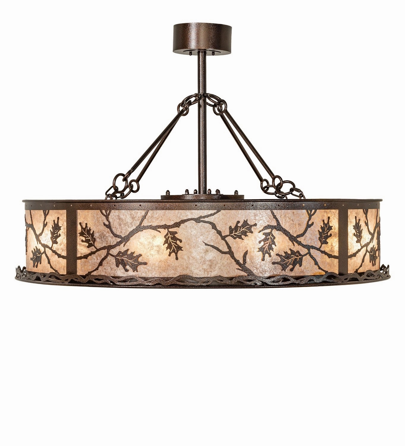 Oak Leaf 12 Light Chandel-Air Copper Vein