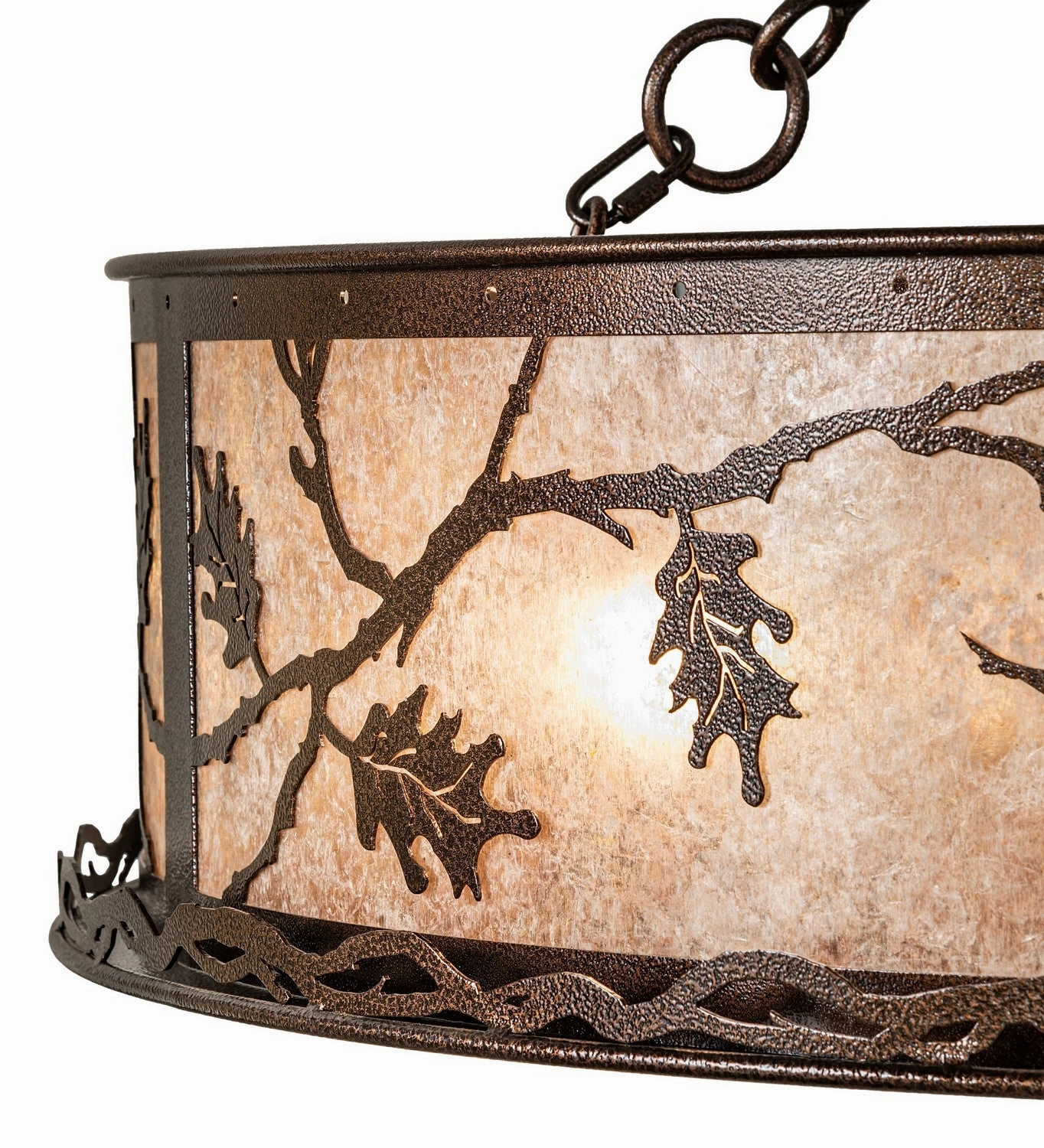 Oak Leaf 12 Light Chandel-Air Copper Vein