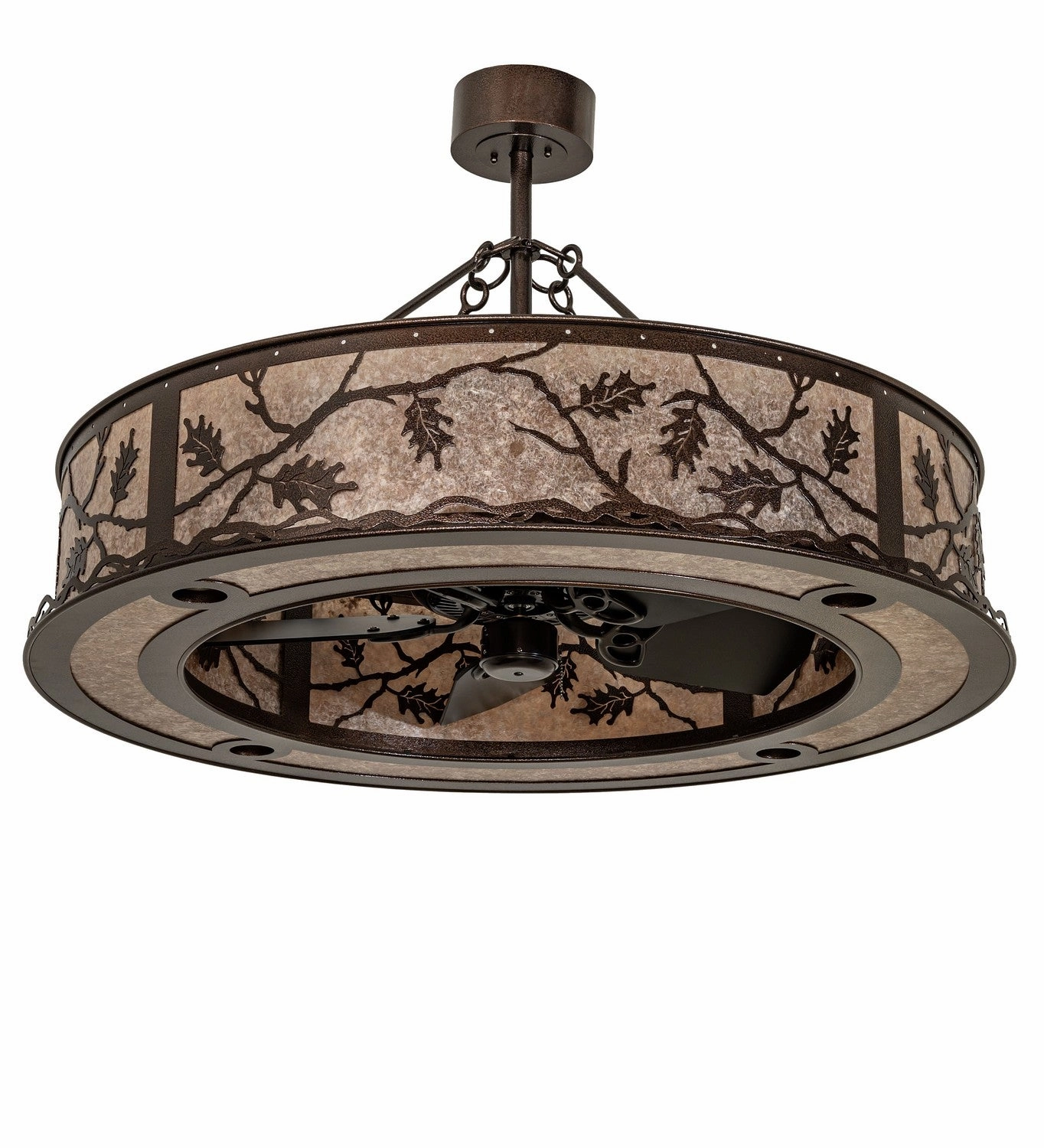 Oak Leaf 12 Light Chandel-Air Copper Vein