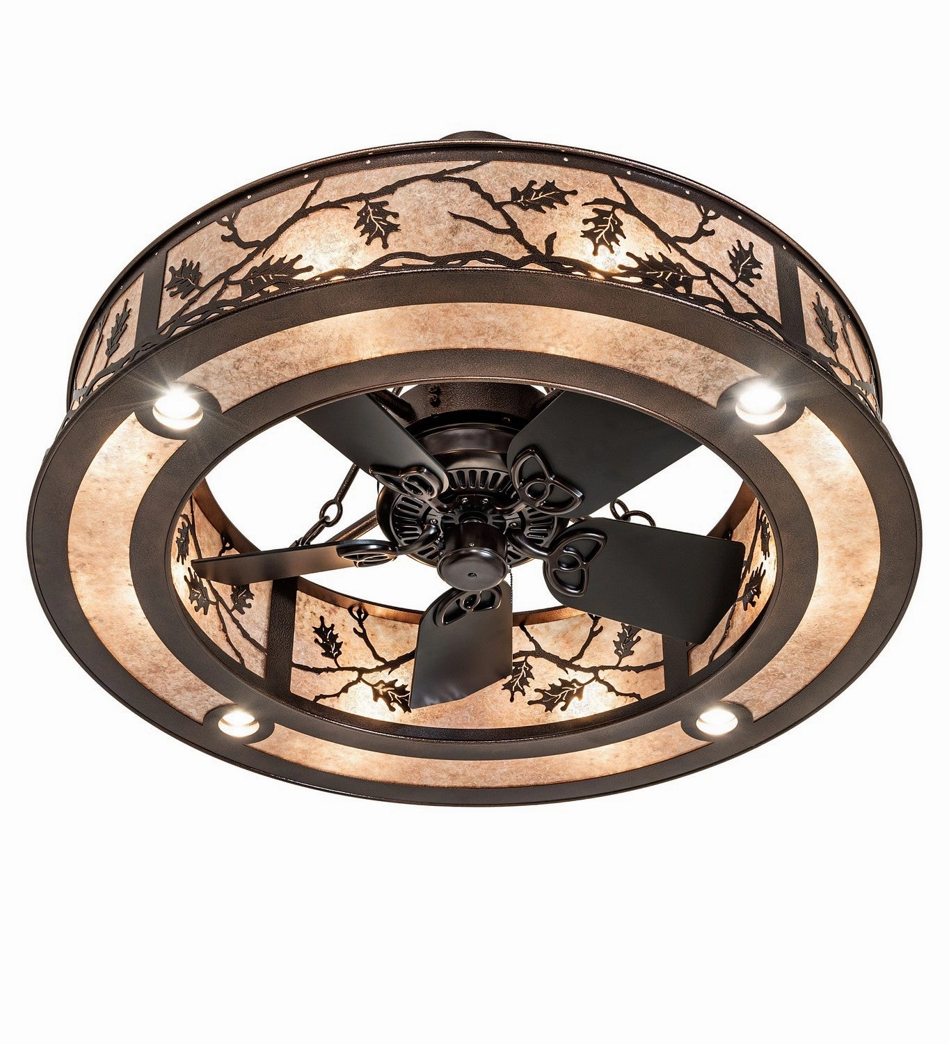 Oak Leaf 12 Light Chandel-Air Copper Vein
