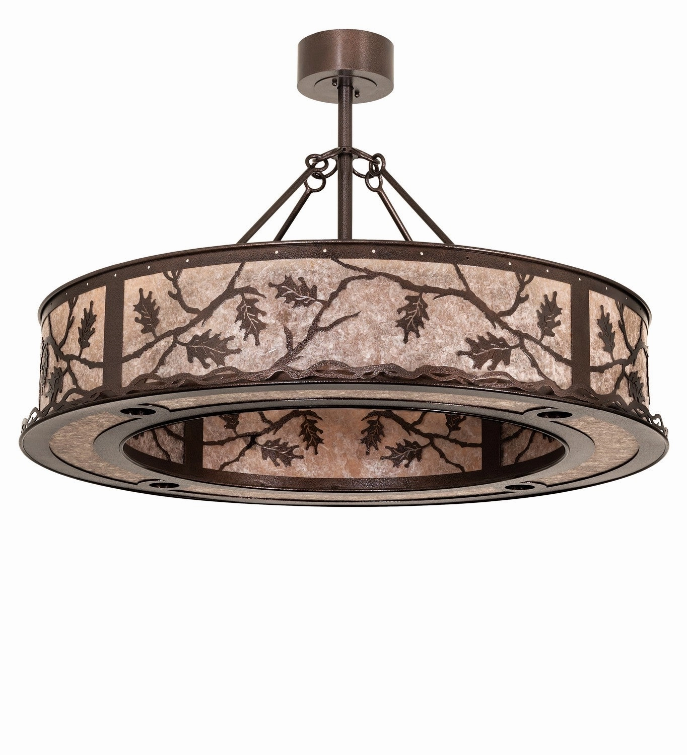 Oak Leaf 12 Light Pendant Copper Vein