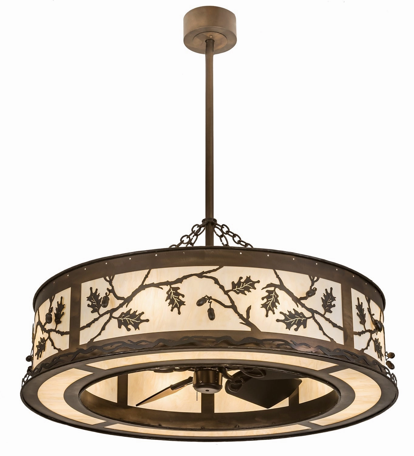 Oak Leaf & Acorn 12 Light Chandel-Air decorative fandeliers with lights