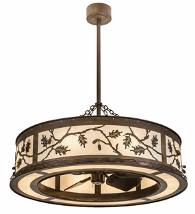 Oak Leaf & Acorn 12 Light Chandel-Air oscillating medium fans with strong airflow