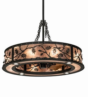 Oak Leaf & Acorn Eight Light Chandel-Air decorative fandeliers with lights