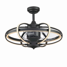 Obvi 22"Ceiling Fan Black decorative fandeliers with lights