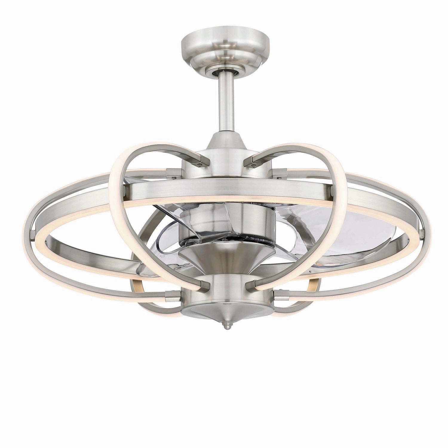Obvi 22"Ceiling Fan Brushed Nickel decorative fandeliers with lights