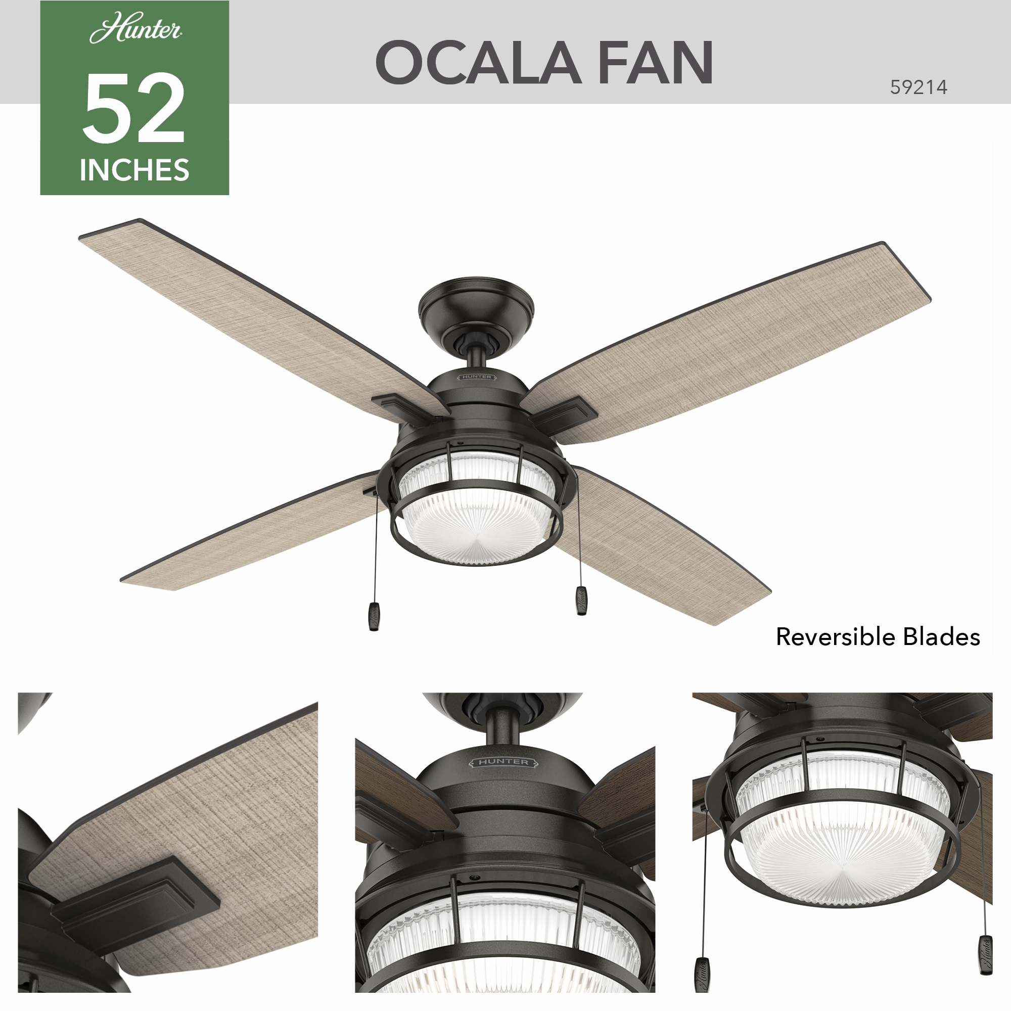 Ocala 52"Ceiling Fan Noble Bronze