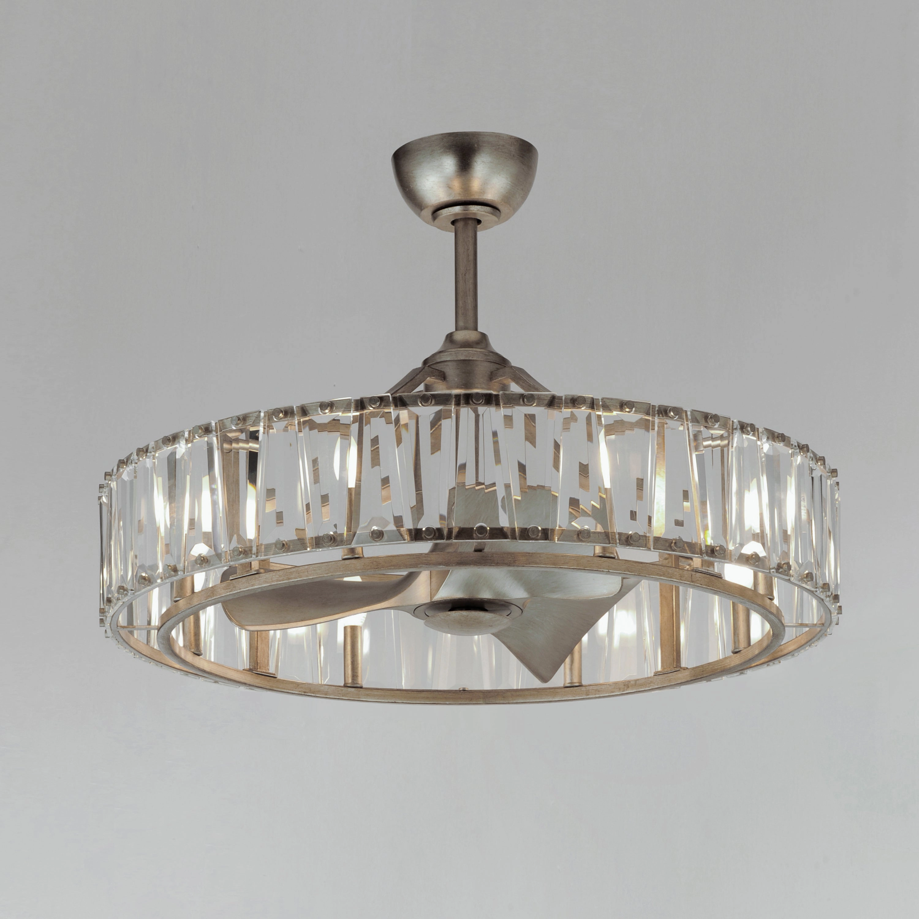 Odeon LED Fandelight Golden Silver
