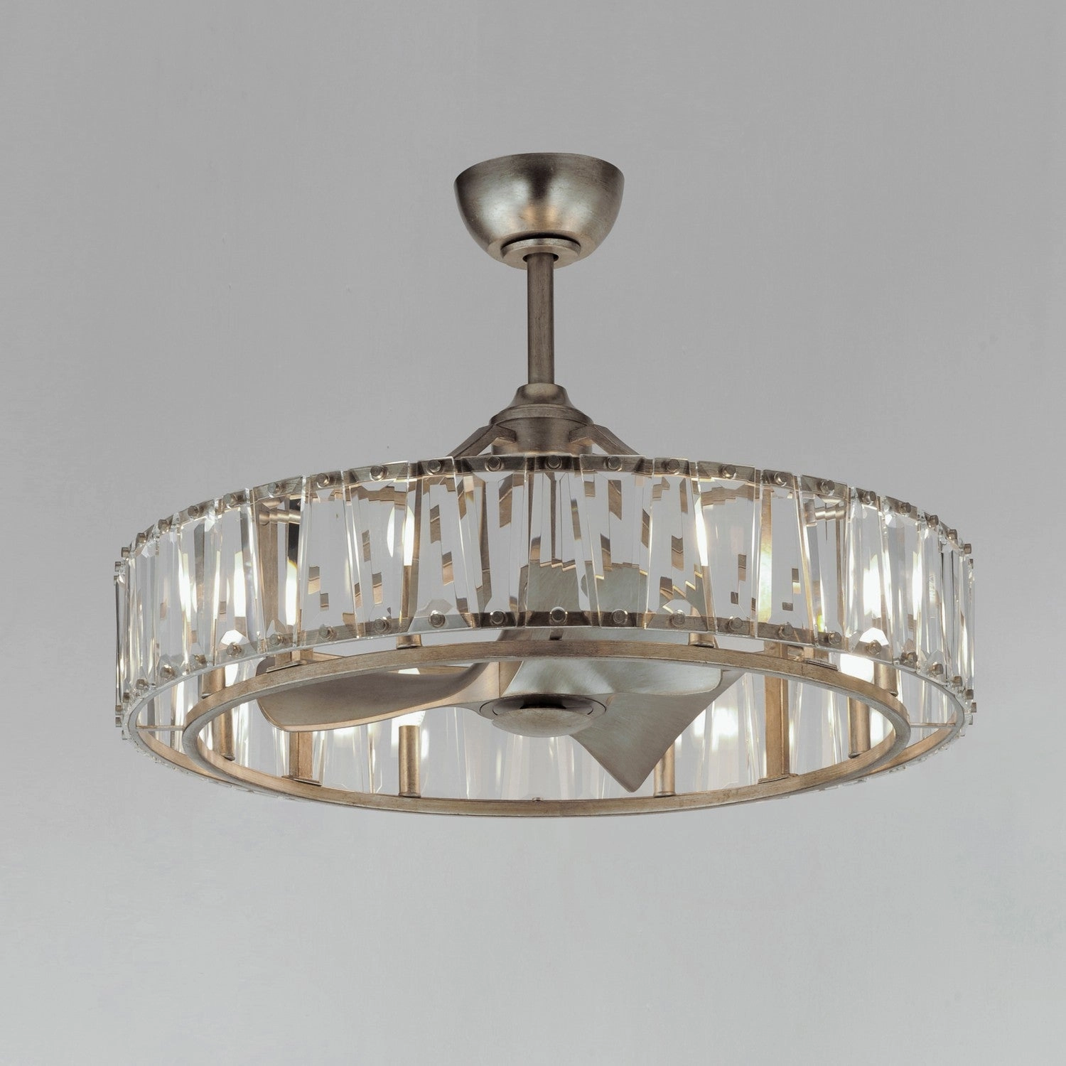 Odeon LED Fandelight Golden Silver