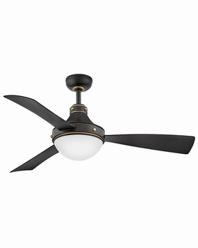 Oliver 50" LED Smart Fan Matte Black modern medium fans for everyday cooling