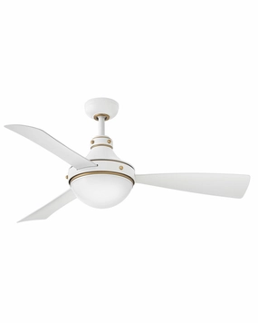 Oliver 50" LED Smart Fan Matte White medium electric fans for multi-room use