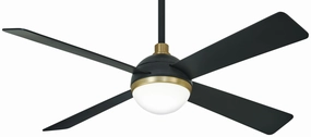 Orb Led 54" Ceiling Fan in Soft Brass Modern ceiling fan for home cooling