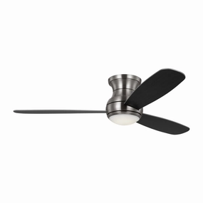 Orbis 52" Ceiling Fan Brushed Steel compact medium fans for desks and counters