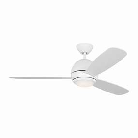 Orbis 52" Ceiling Fan Matte White quiet medium fans for living room use