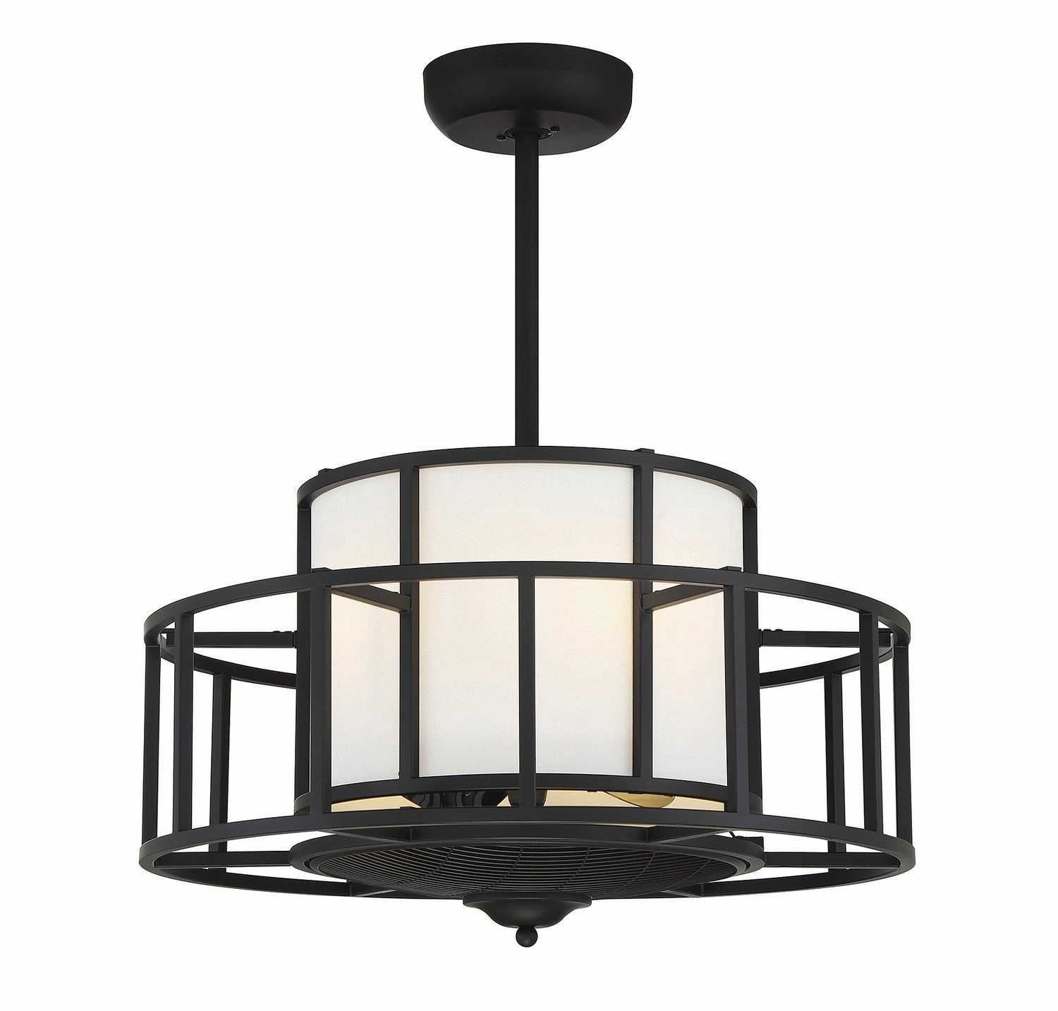 Oslo Four Light Fan D'Lier Matte Black decorative fandeliers with lights