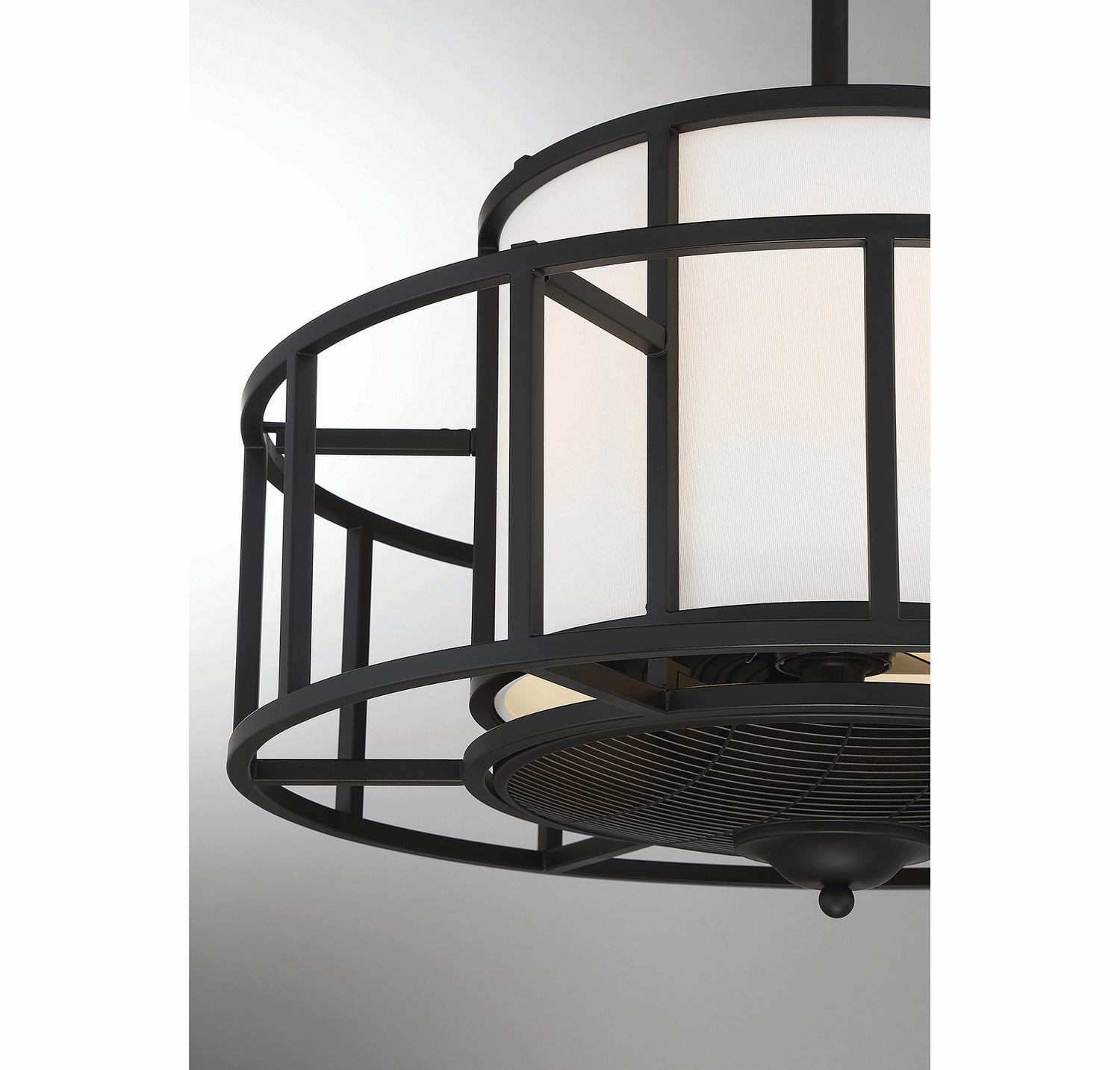 Oslo Four Light Fan D'Lier Matte Black
