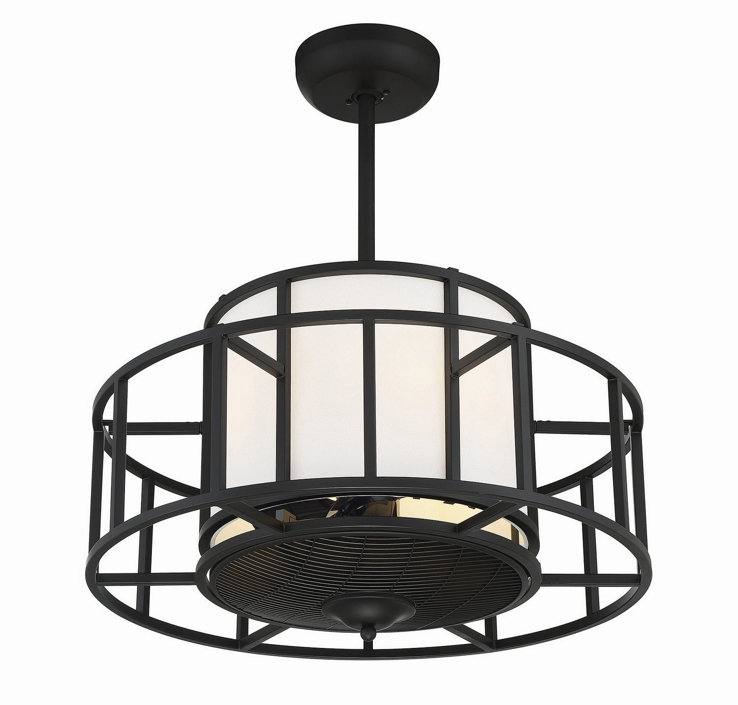 Oslo Four Light Fan D'Lier Matte Black