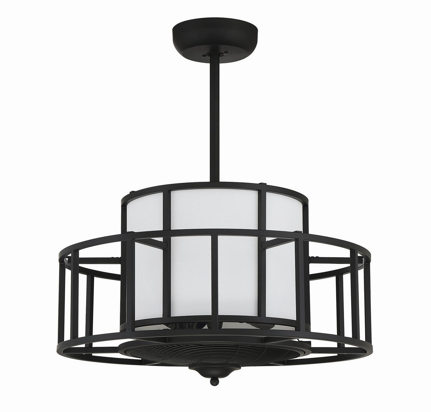 Oslo Four Light Fan D'Lier Matte Black