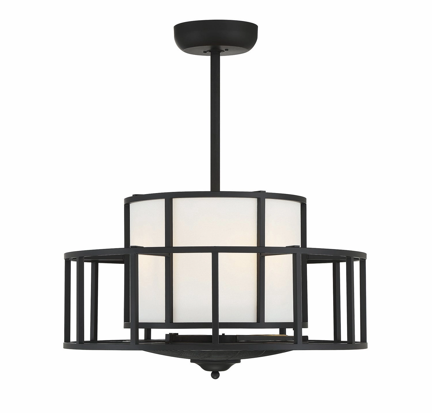 Oslo Four Light Fan D'Lier Matte Black