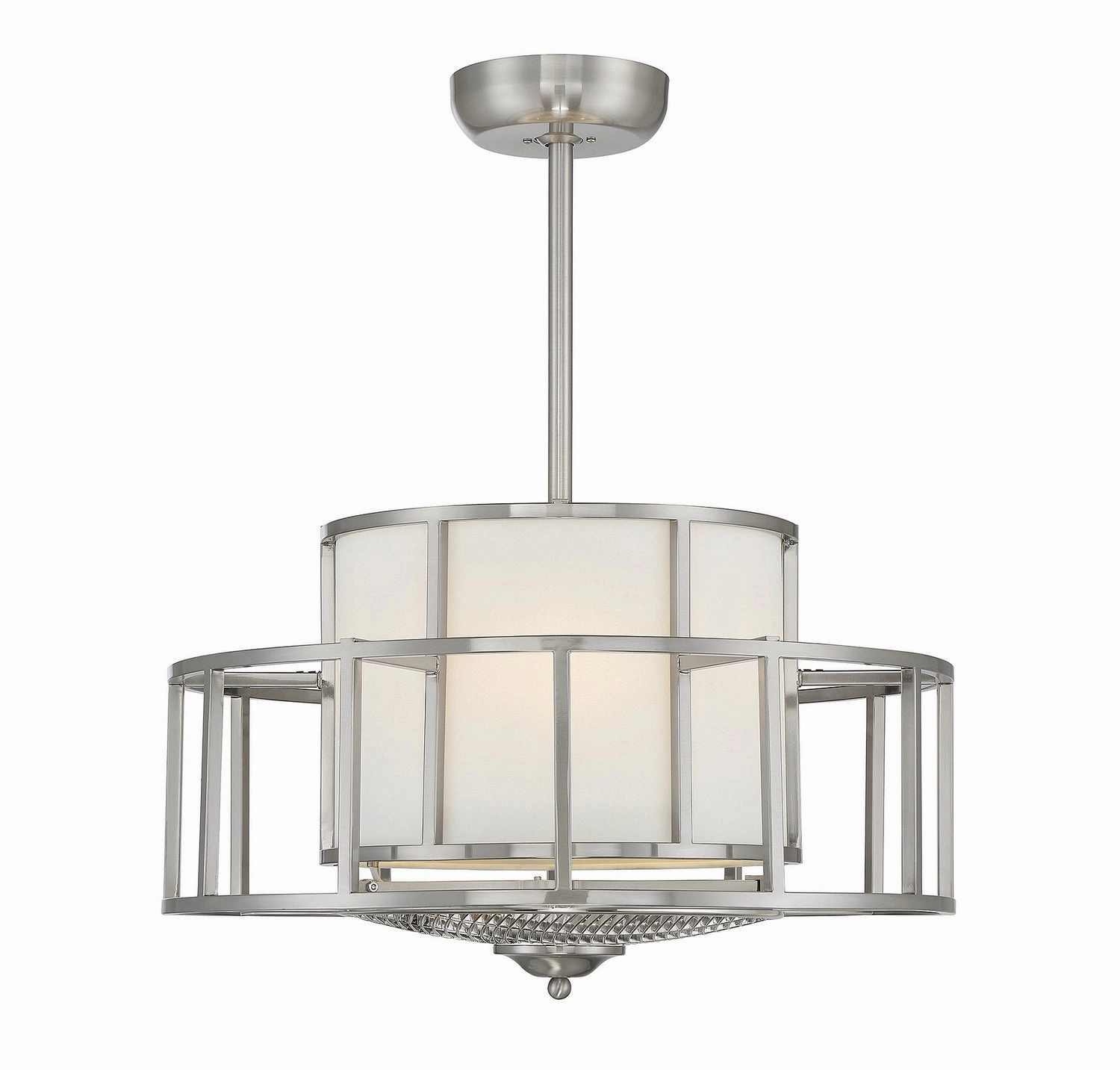 Oslo Four Light Fan D'Lier Satin Nickel