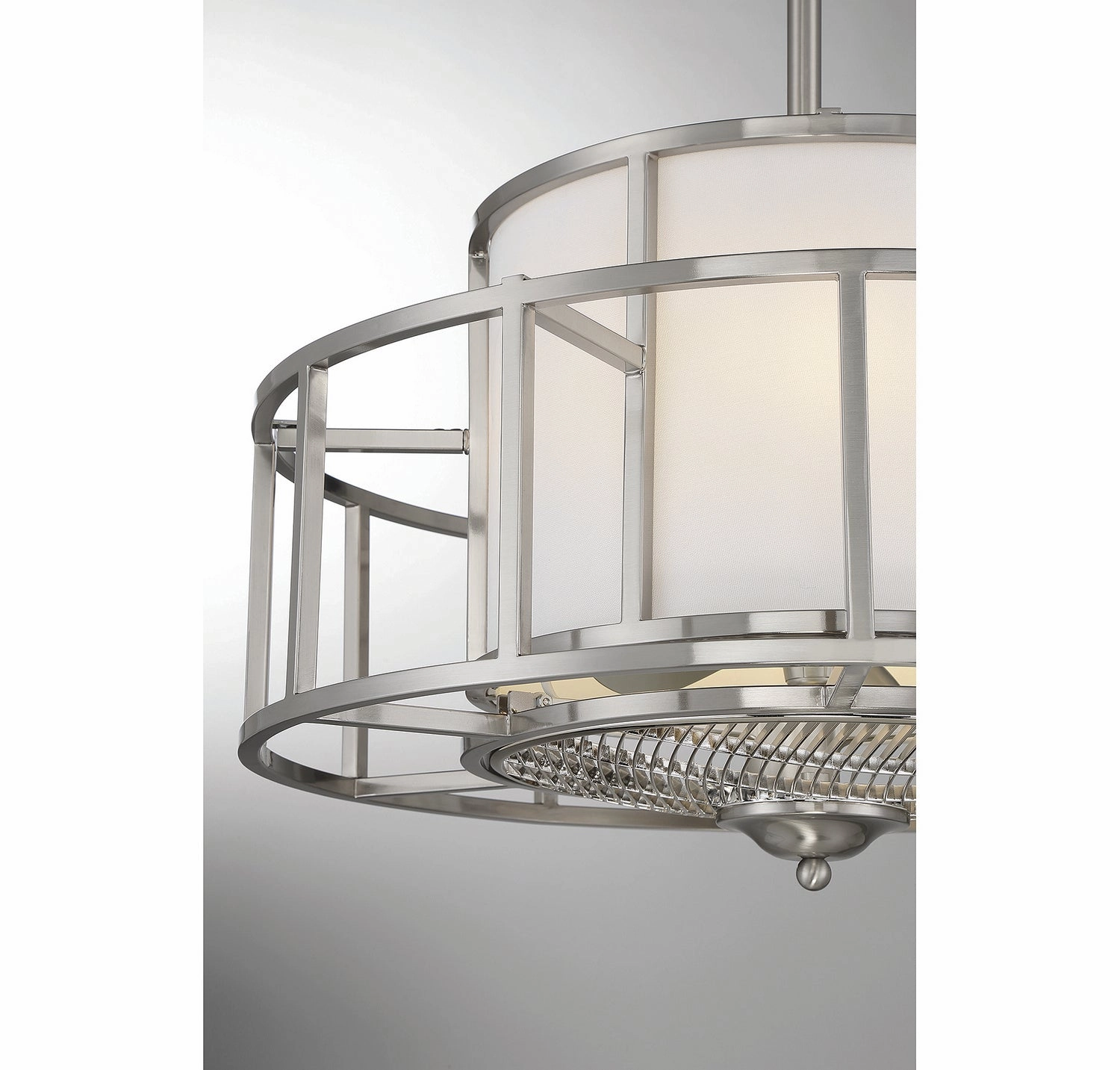 Oslo Four Light Fan D'Lier Satin Nickel