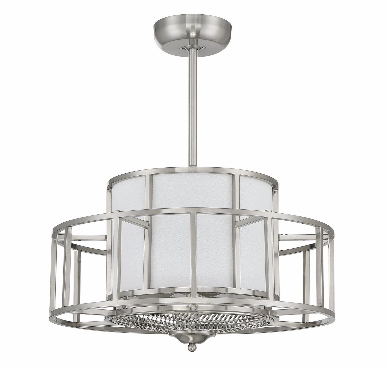 Oslo Four Light Fan D'Lier Satin Nickel