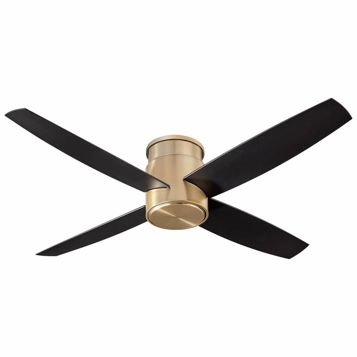 Oslo Hugger 52"Ceiling Fan Aged Brass space-saving huggers with modern style