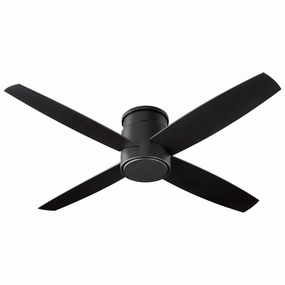 Oslo Hugger 52"Ceiling Fan Black space-saving huggers with modern style