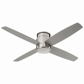 Oslo Hugger 52"Ceiling Fan Polished Nickel space-saving huggers with modern style