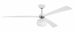 Otto 60"Ceiling Fan White/Polished Nickel medium electric fans for multi-room use