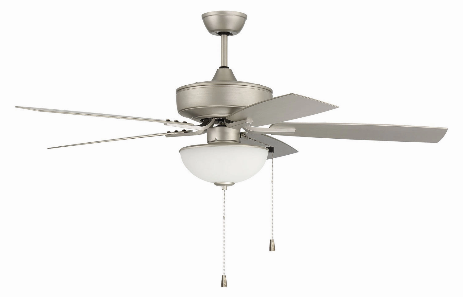 Outdoor Pro Plus 211 52"Outdoor Ceiling Fan Painted Nickel quiet medium fans for living room use