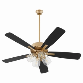 Ovation 52"Ceiling Fan Aged Brass stylish medium fans for contemporary homes