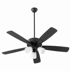 Ovation 52"Ceiling Fan Matte Black modern medium fans for everyday cooling