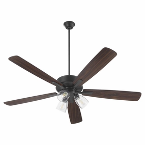Ovation 52"Ceiling Fan Matte Black compact medium fans for desks and counters