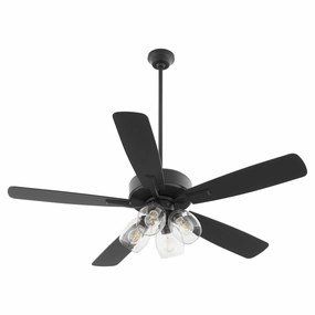 Ovation 52"Ceiling Fan Matte Black stylish medium fans for contemporary homes