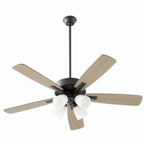 Ovation 52"Ceiling Fan Matte Black modern medium fans for everyday cooling
