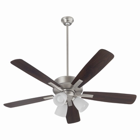 Ovation 52"Ceiling Fan Satin Nickel medium electric fans for multi-room use