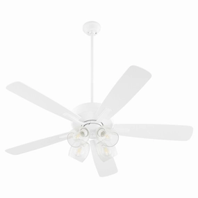 Ovation 52"Ceiling Fan Studio White versatile medium fans for any space