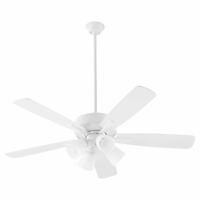 Ovation 52"Ceiling Fan Studio White energy-efficient medium fans with remote