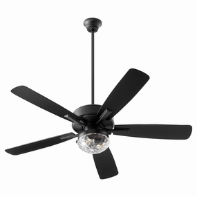 Ovation Patio 52"Patio Fan Matte Black quiet medium fans for living room use