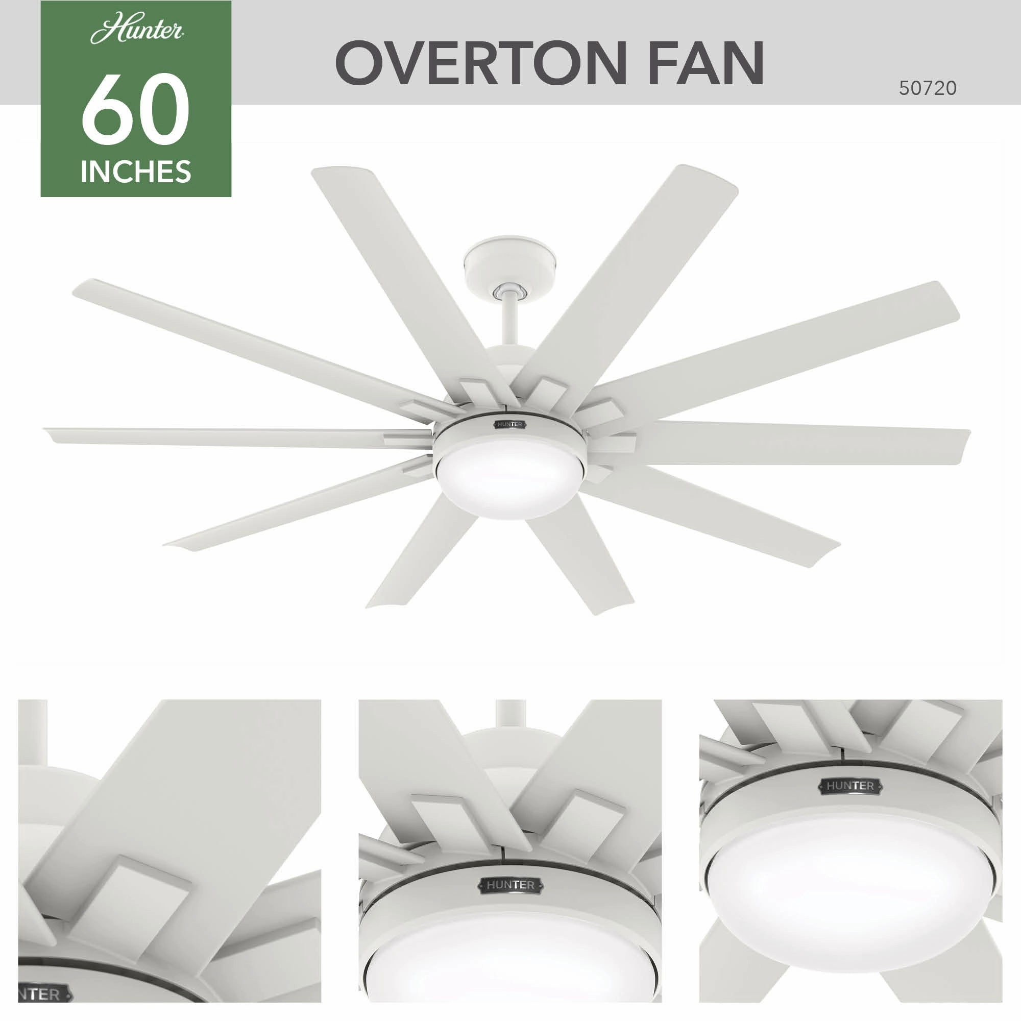 Overton 60"Ceiling Fan Matte White