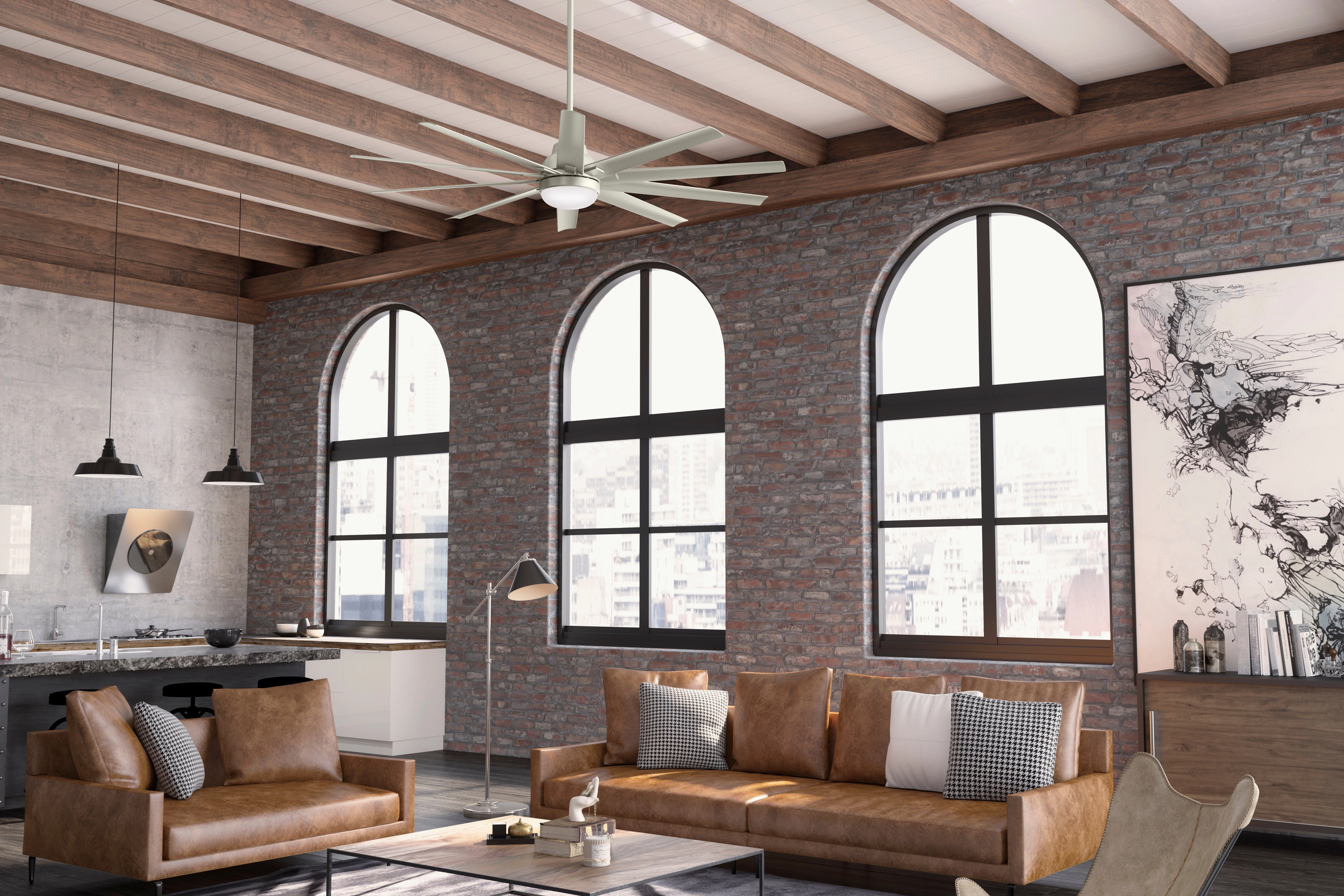Overton 72"Ceiling Fan Matte Nickel