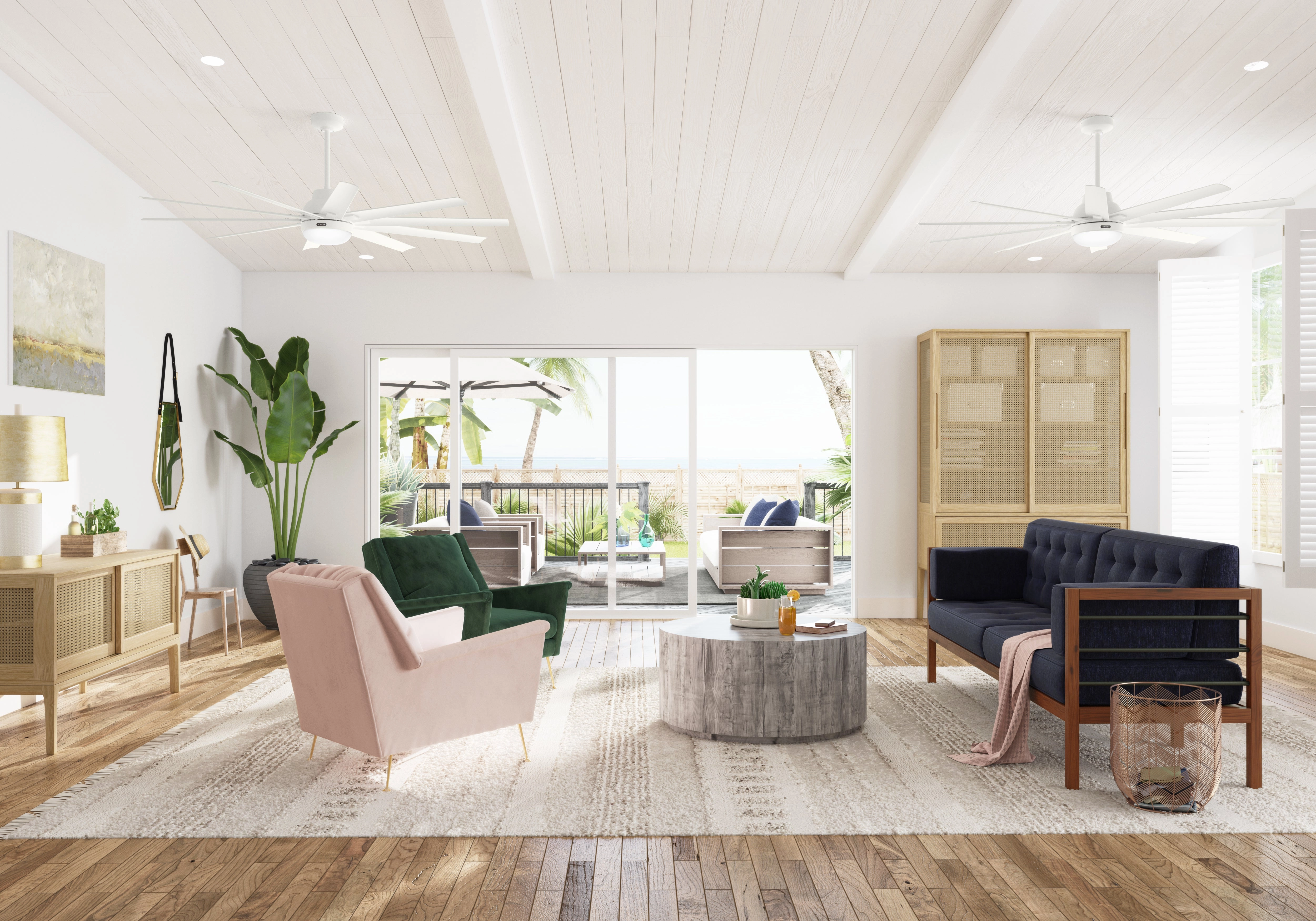 Overton 72"Ceiling Fan Matte White