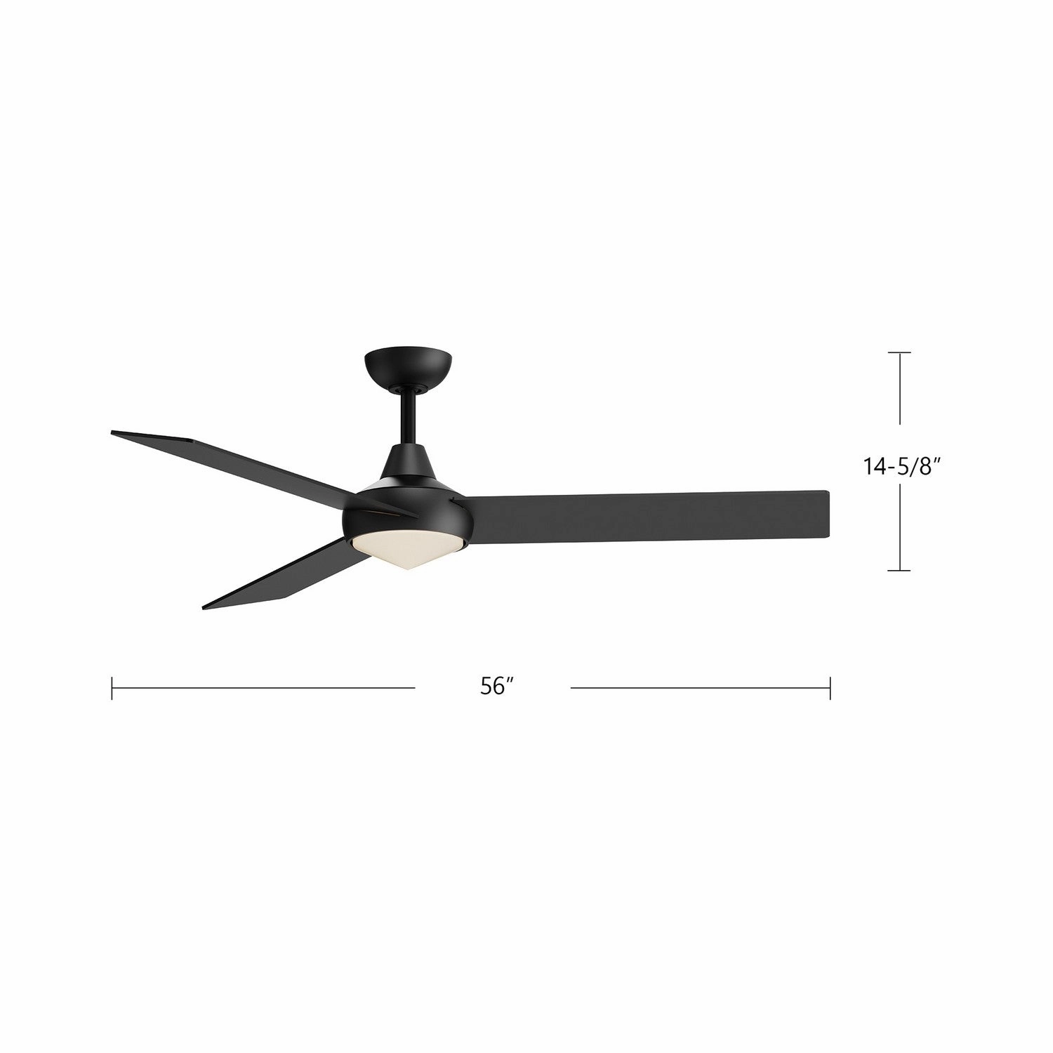 Owens 56" Ceiling Fan Matte Black