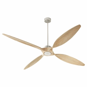 Papillon 80"Ceiling Fan Satin Nickel large electric fans for spacious rooms