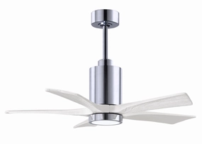 Patricia 42"Ceiling Fan Polished Chrome quiet small fans for desk or nightstand