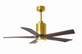 Patricia 52"Ceiling Fan Brushed Brass quiet medium fans for living room use